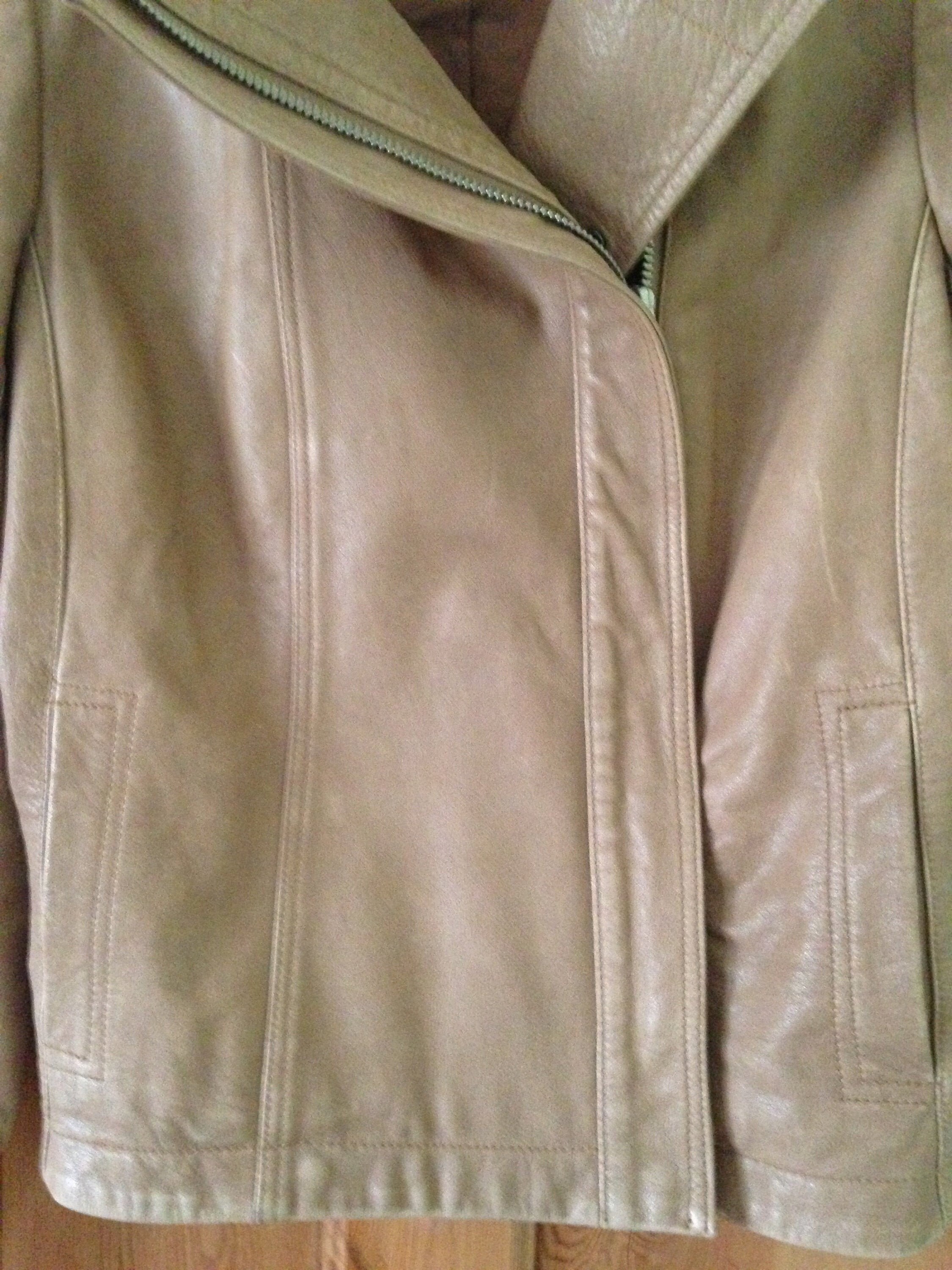 Image of On Sale Vintage Donna Karan S Style Leather Bomber Jacket, Size S, Uk -, Eur -, Us -