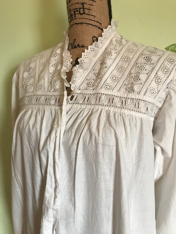 Exquisite Edwardian  night gown, antique chemise,… - image 1