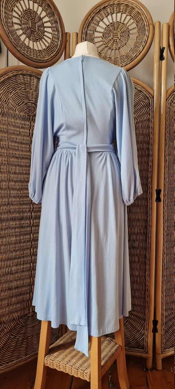 Vintage Dreamy 1970s Midi Prairie Dress/Baby Blue… - image 5