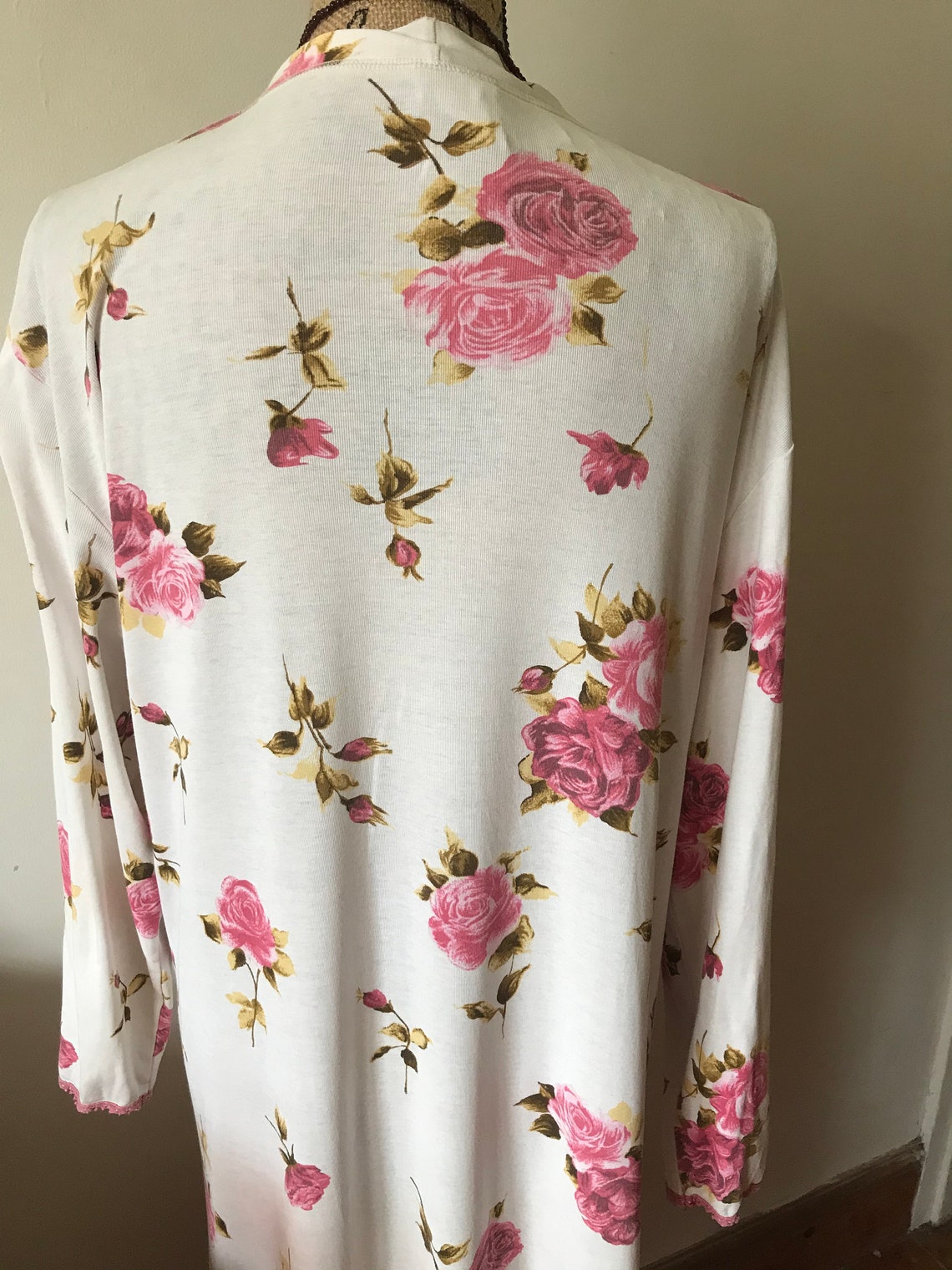 Sale Vintage Laura Ashley cotton robe UK 14 gorgeous roses | Etsy