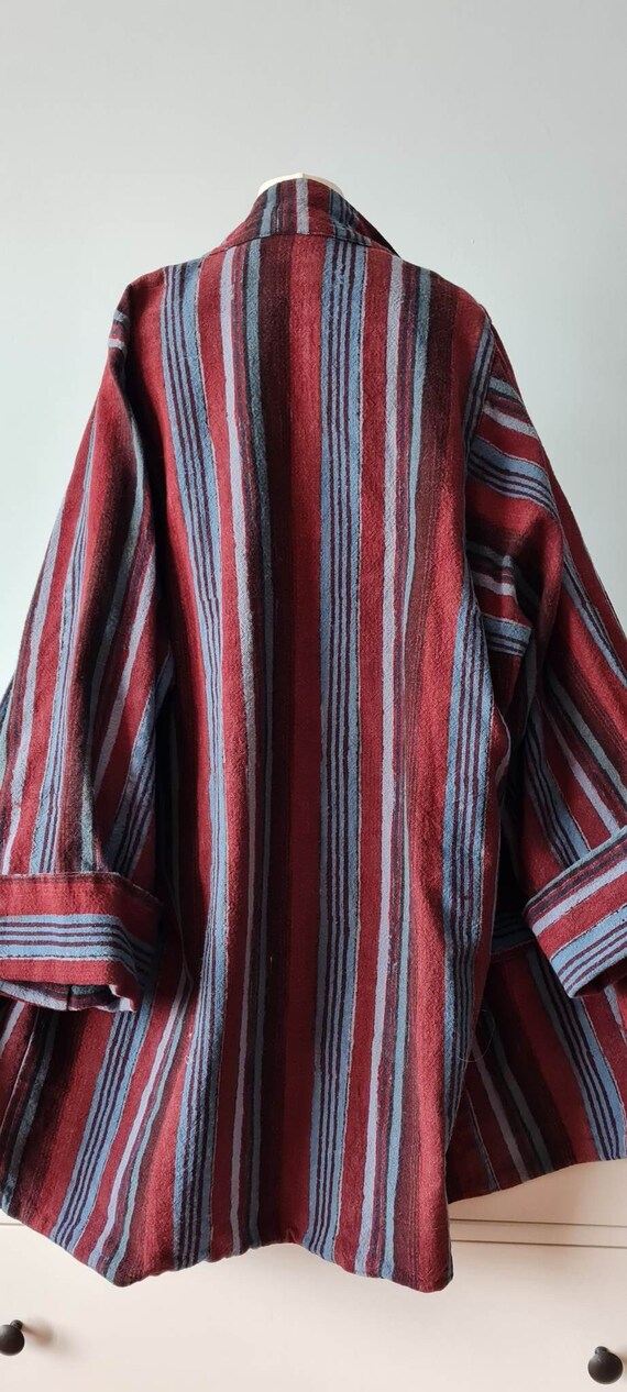 Veste kimono longue rayee vintage Anokhi handwork fabriquee en Inde Royaume Uni 14 US 10 L Etsy France