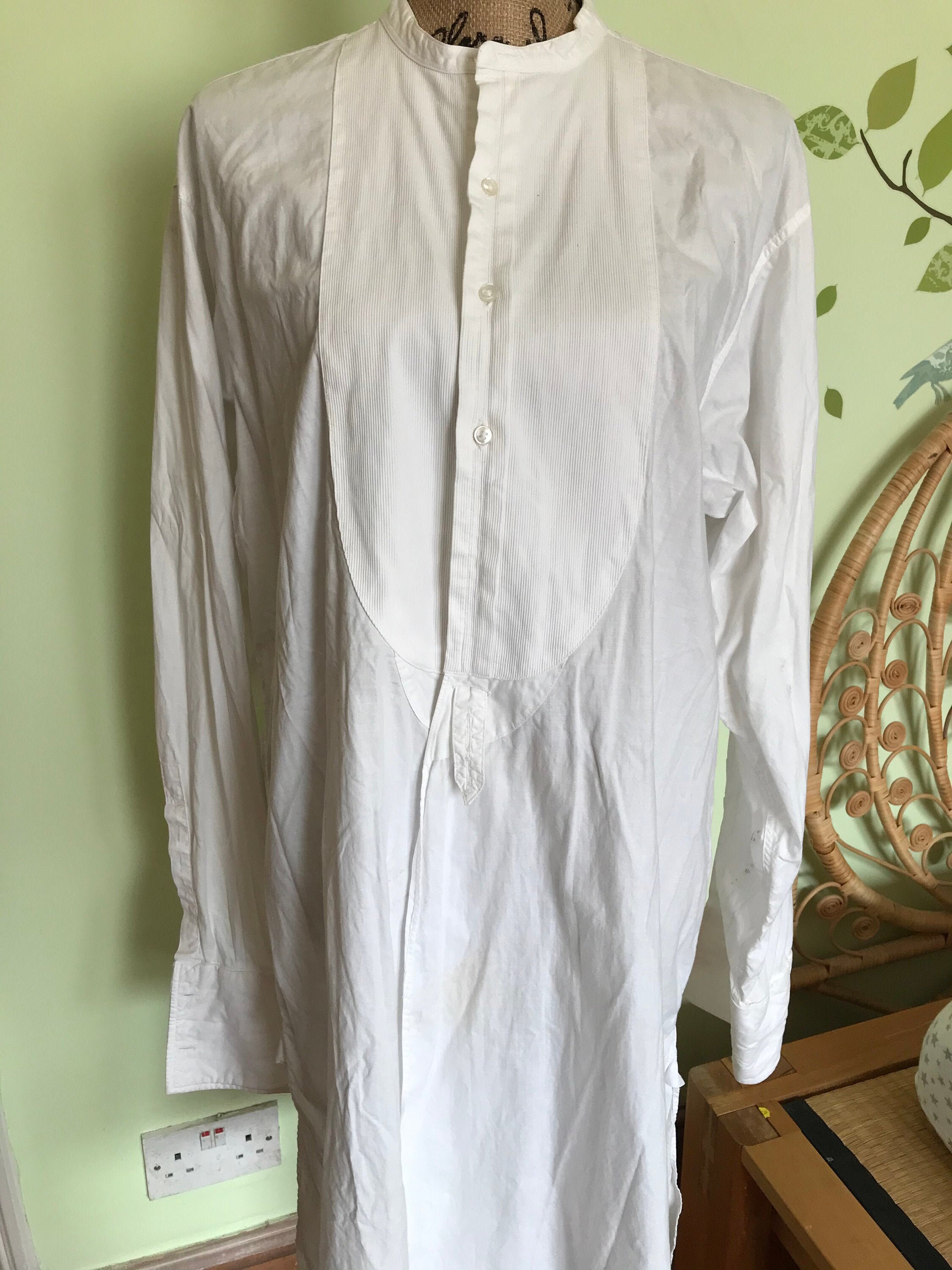 Image of Edwardian Gentlemans White Button Down Shirt