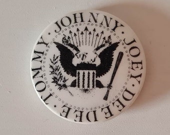 RARE Original Vintage RAMONES pin badge 1970s New York punk band