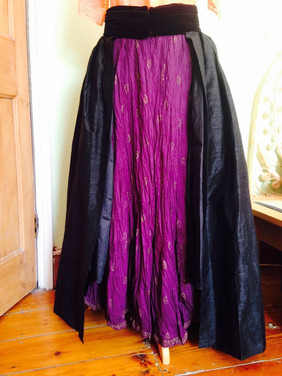 Shot silk Overskirt, Bustle Overskirt, Theatrical