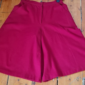 ヴィンテージ ビスポーク レッド キュロット UK 12 /US 8/ 30-31 インチ W