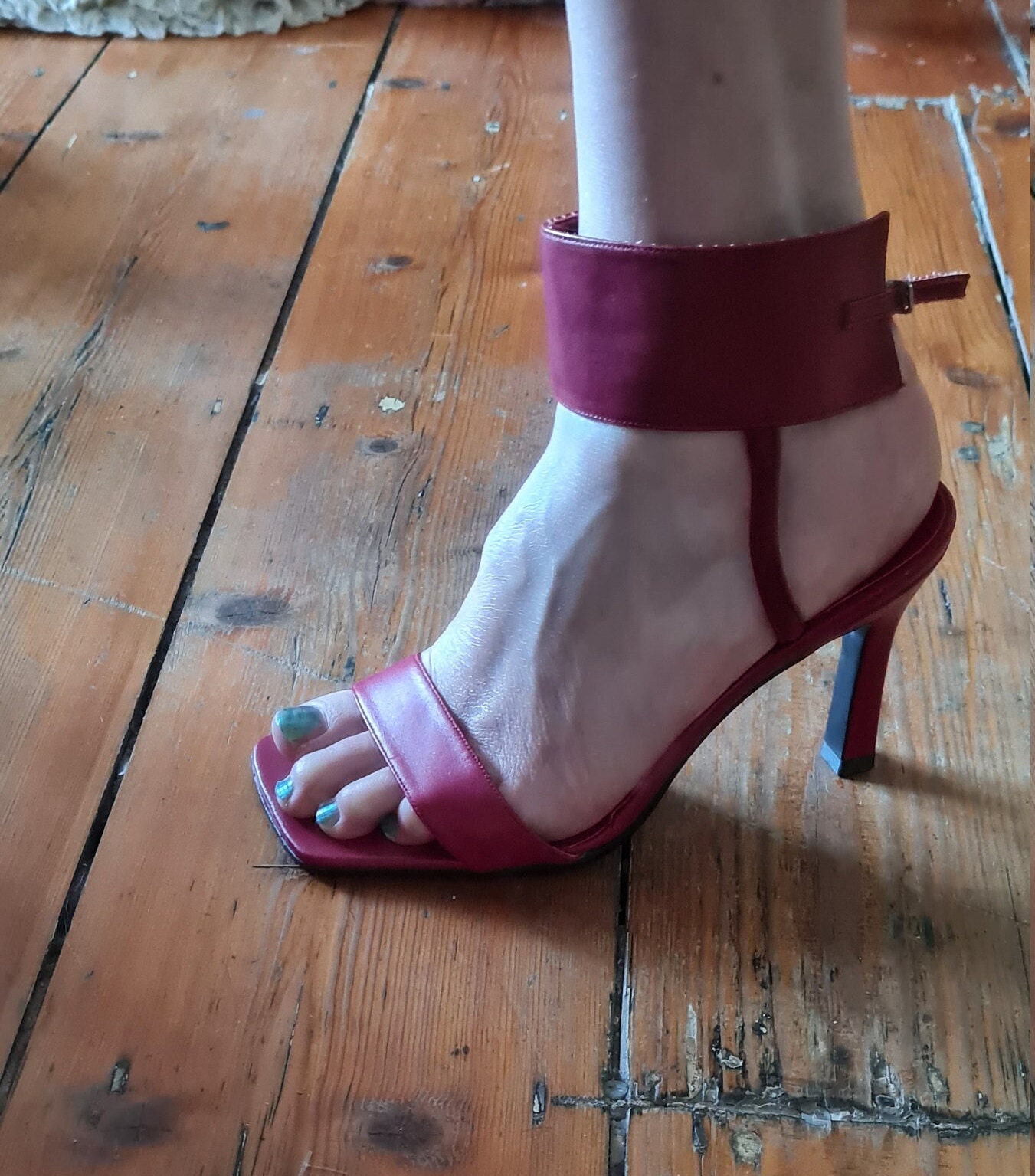 pink leather sandals uk