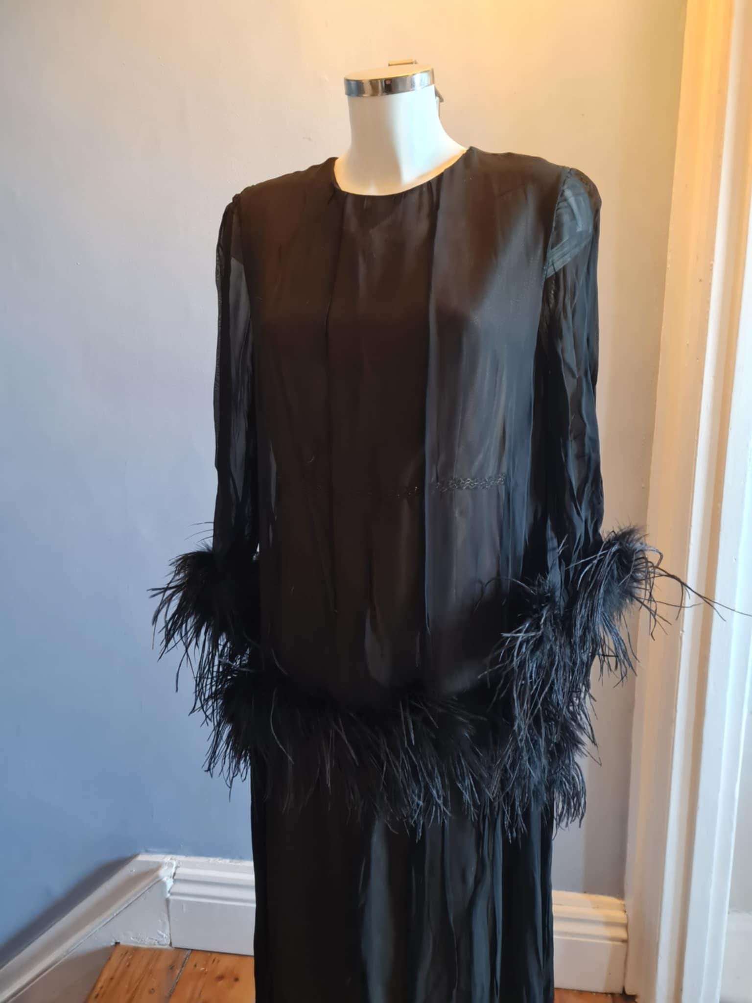 Ostrich Feather Maxi Dress - Etsy
