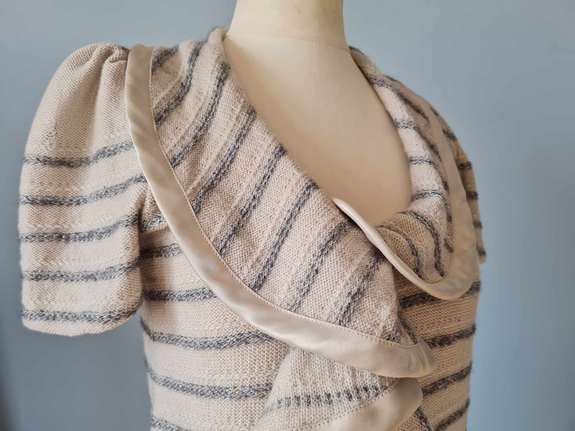 Fab Vintage Emporio Armani Pure Wool Short Sleeve Knit Top