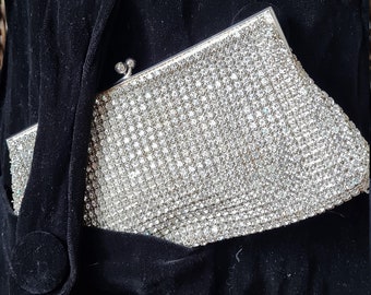 Krasceva Evening Party Clutch Handbag Bling Shiny Sparkly Rhinestone Wedding Purse for Women
