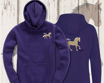 Horse Embroidered Childs Hoodie