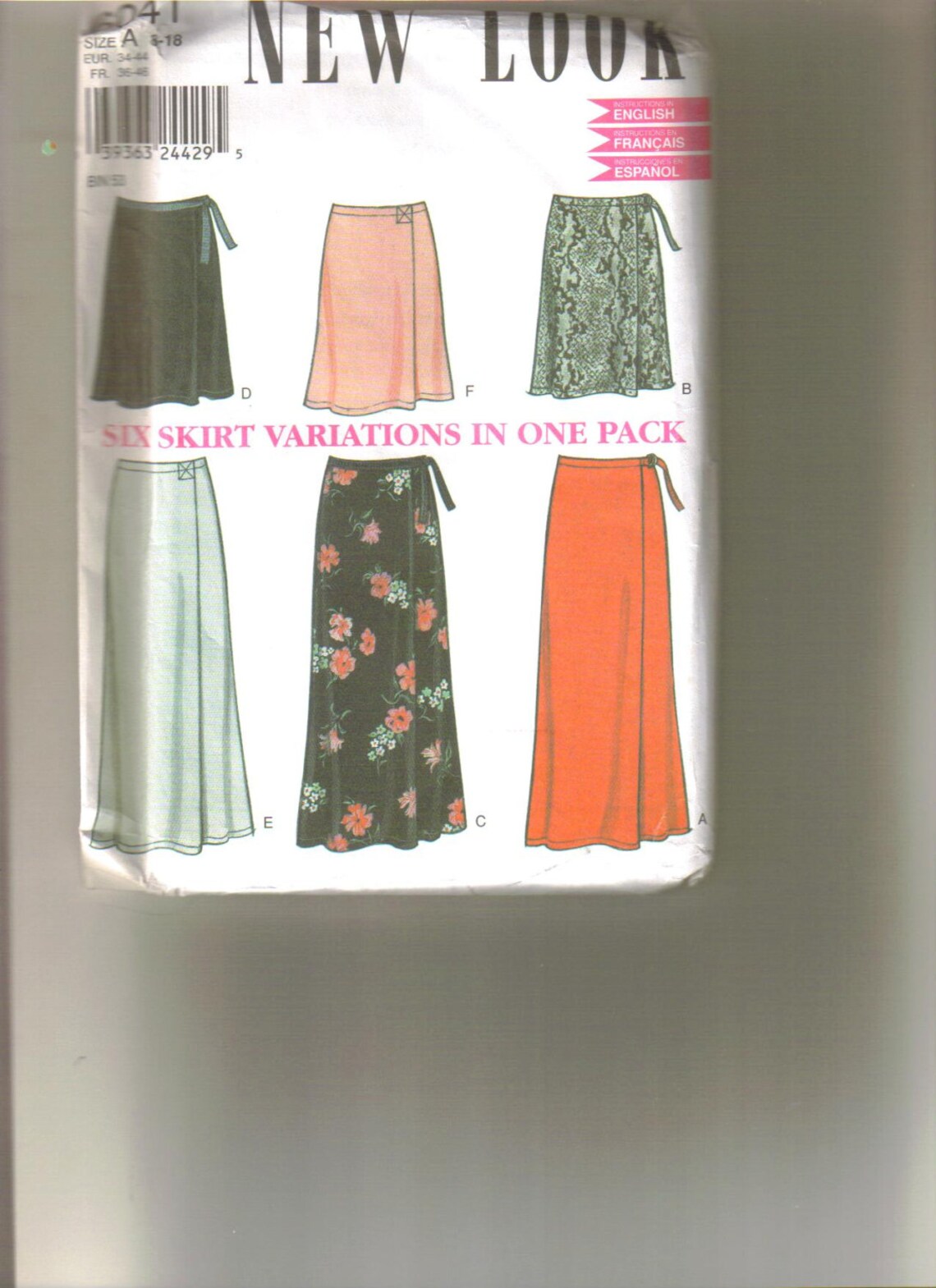 New Look Skirt Pattern in Six Variations Etsy UK