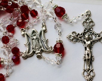 Catholic Divine Mercy Swarovski Crystal Rosary