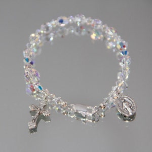 Swarovski One Decade Rosary Bracelet in AB Crystal