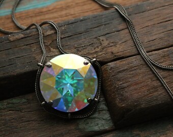 Swarovski AB Crystal Cradle Pendant