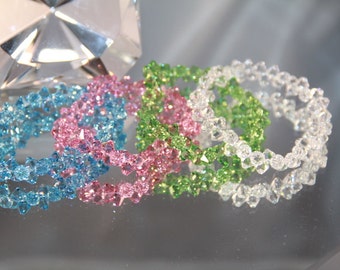 Swarovski Crystal Aquamarine Rock Candy Bracelet