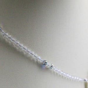 Swarovski Clear Crystal Catholic Rosary Necklace in Sterling Silver image 5