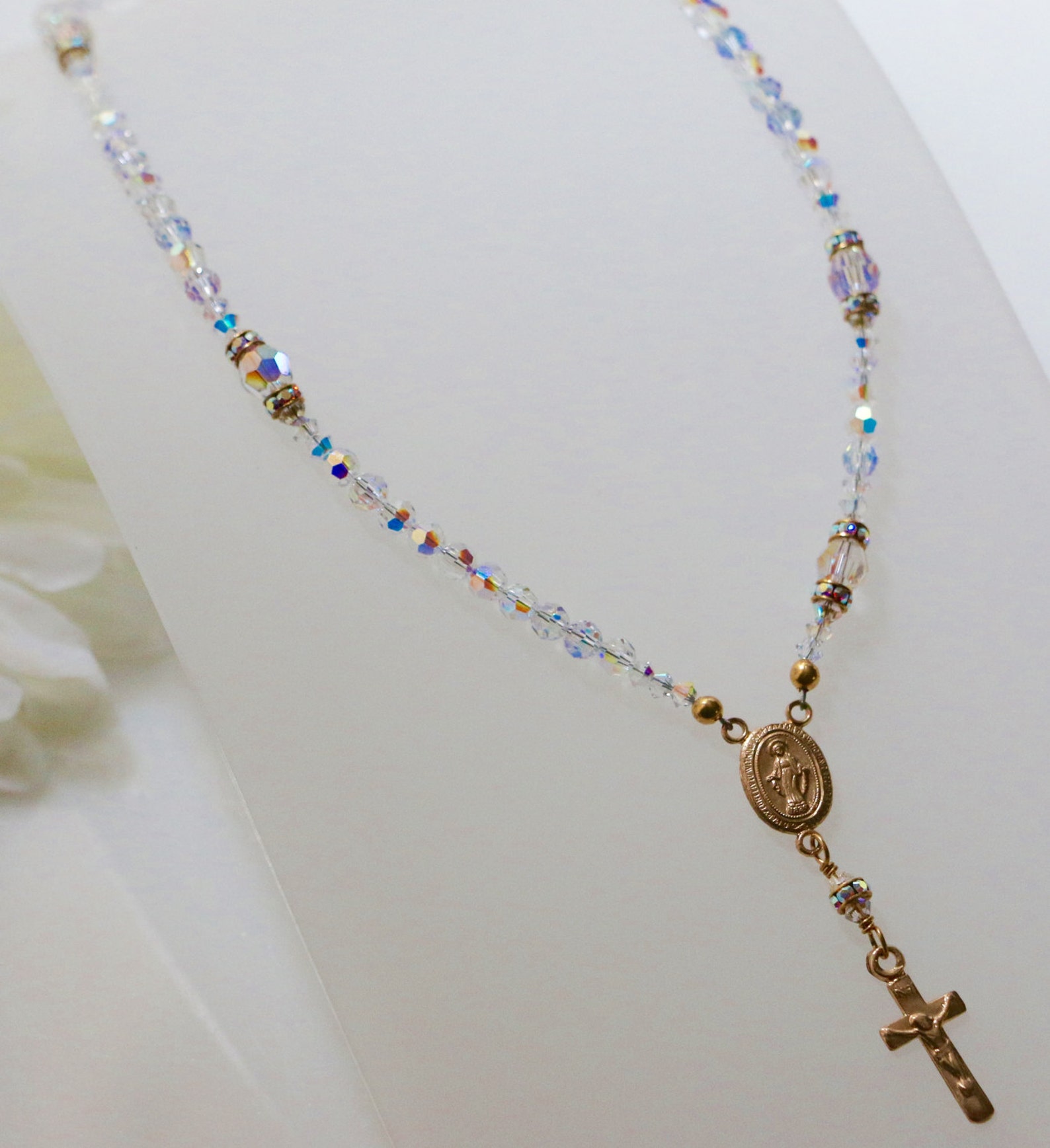 Swarovski crystal rosary necklace Clearance