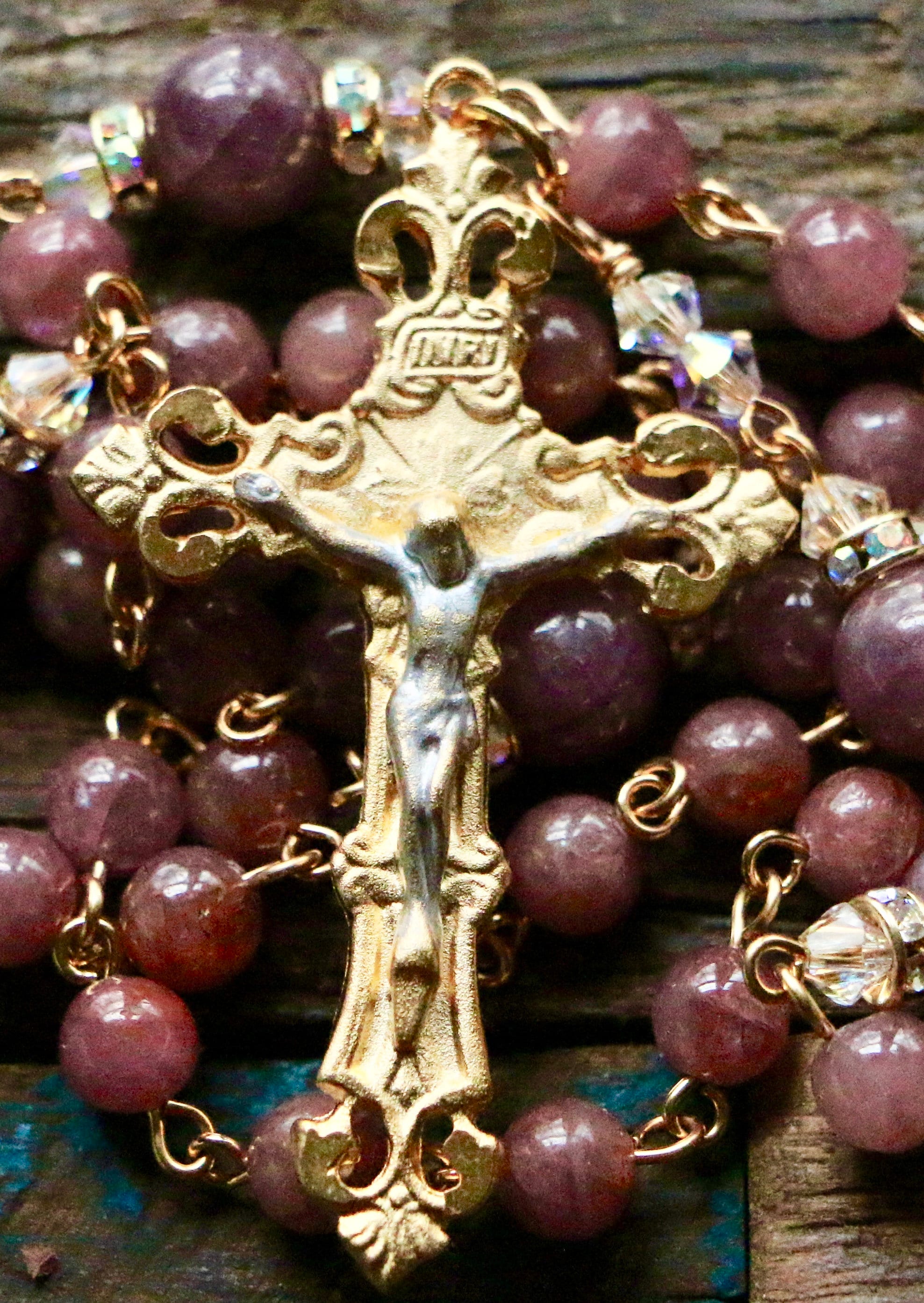 Catholic Rosary in Ruby Grade AAA Genuine Natural Gemstone