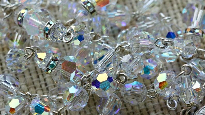 Catholic Swarovski AB Crystal Rosary Beads image 6