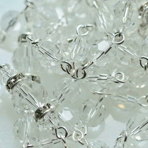 Catholic Swarovski Clear Crystal Rosary Beads image 8