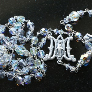 Catholic Swarovski AB Crystal Rosary Beads image 1