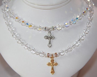 First Holy Communion Swarovski Crystal Necklace