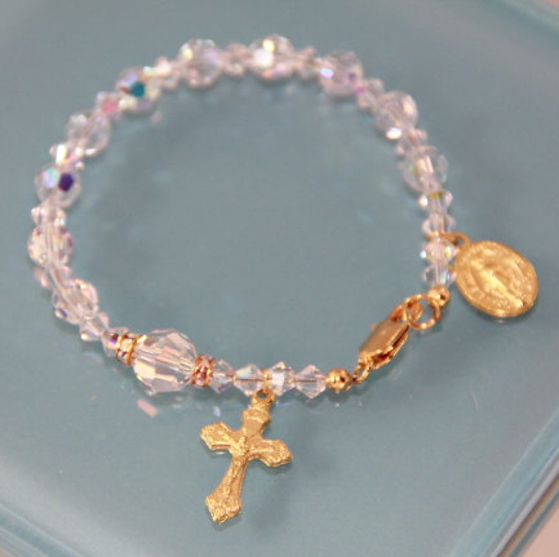 Swarovski One Decade Rosary Bracelet in AB Crystal and Silver | Etsy
