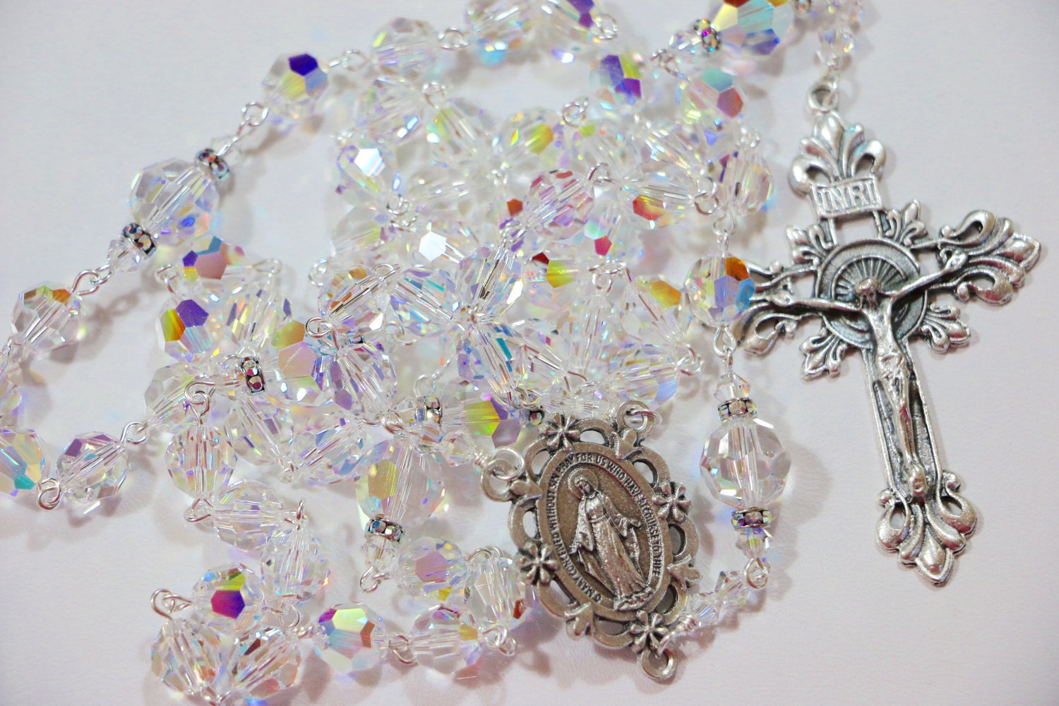 Swarovski crystal rosary necklace Clearance