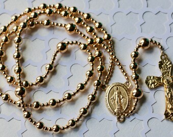 14k Gold Filled Catholic Rosary