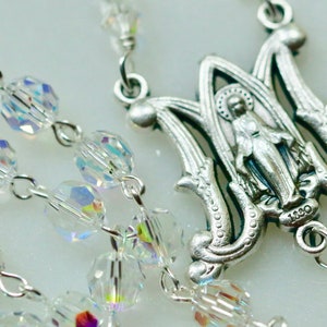 Catholic Swarovski AB Crystal Rosary Beads image 5