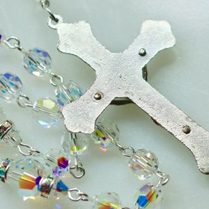 Catholic Swarovski AB Crystal Rosary Beads image 8