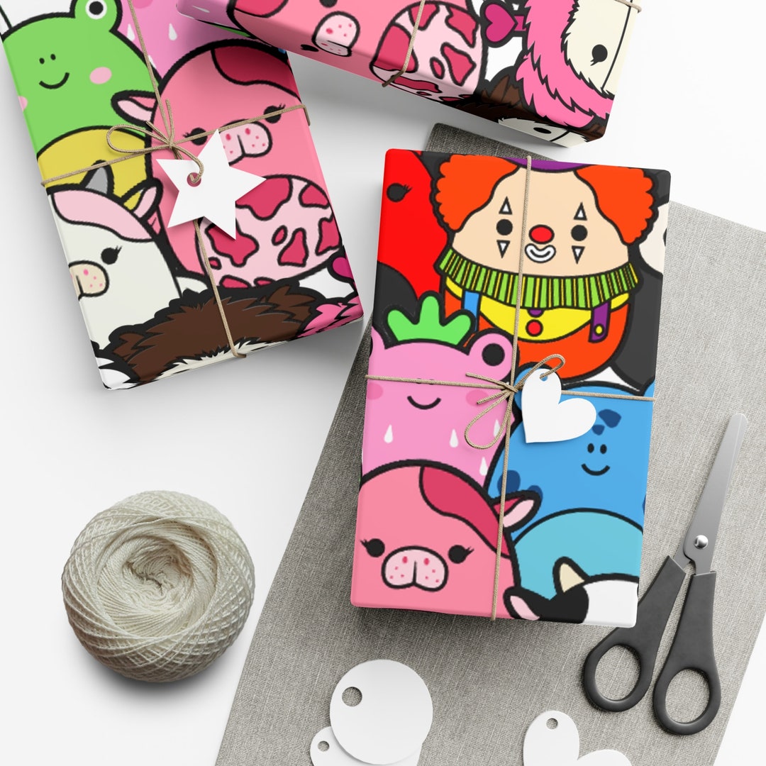 Squishmallow Gift Wrap Papers Squish Wrapping Paper Etsy