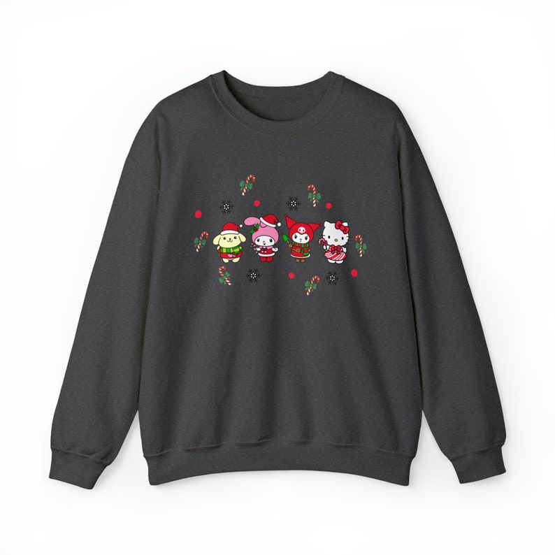 Hello Kitty Christmas Sweater Sanrio Jumper Kuromi Sweatshirt Holiday ...