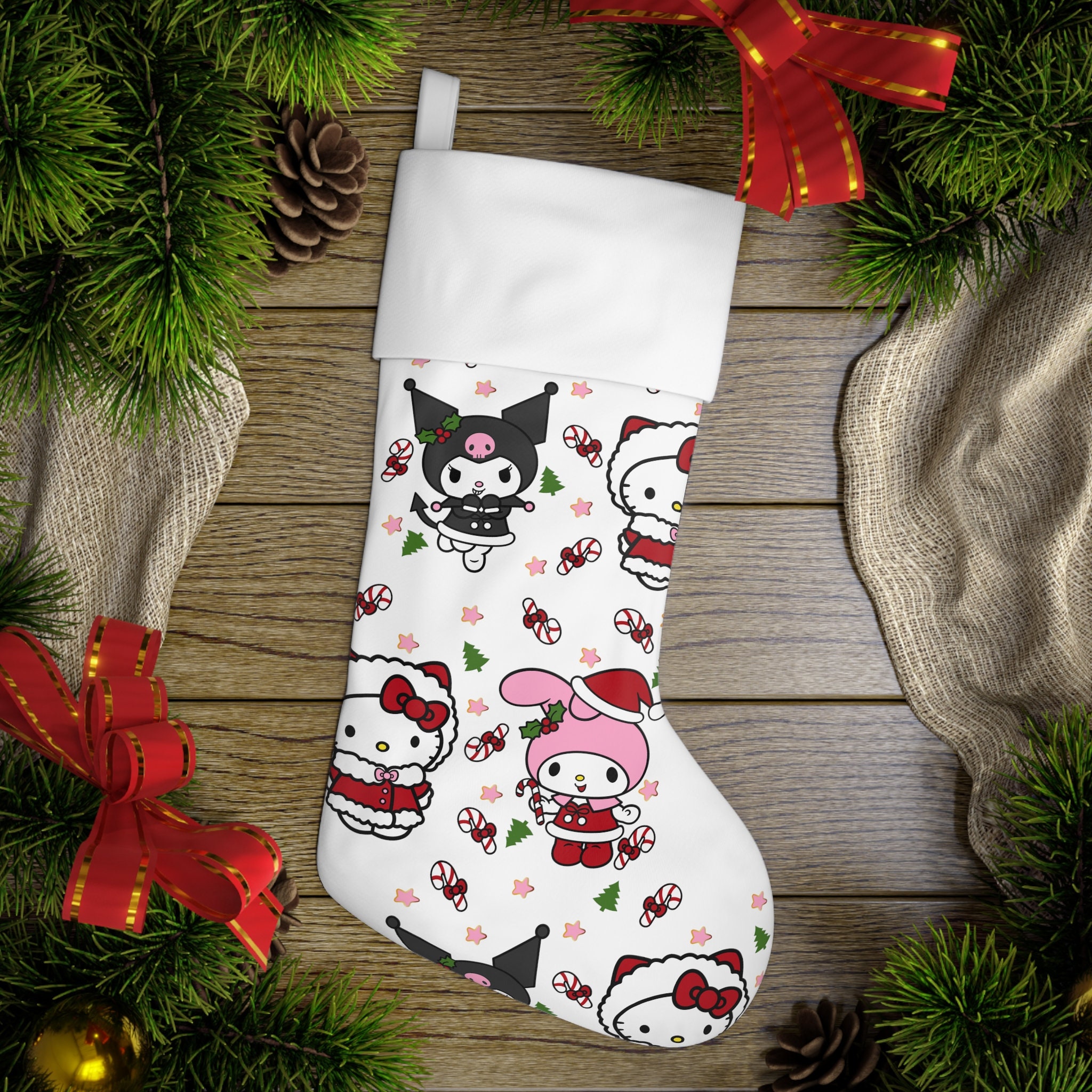Discover Chaussette de Noël Hello Kitty, chaussette de Noël familiale