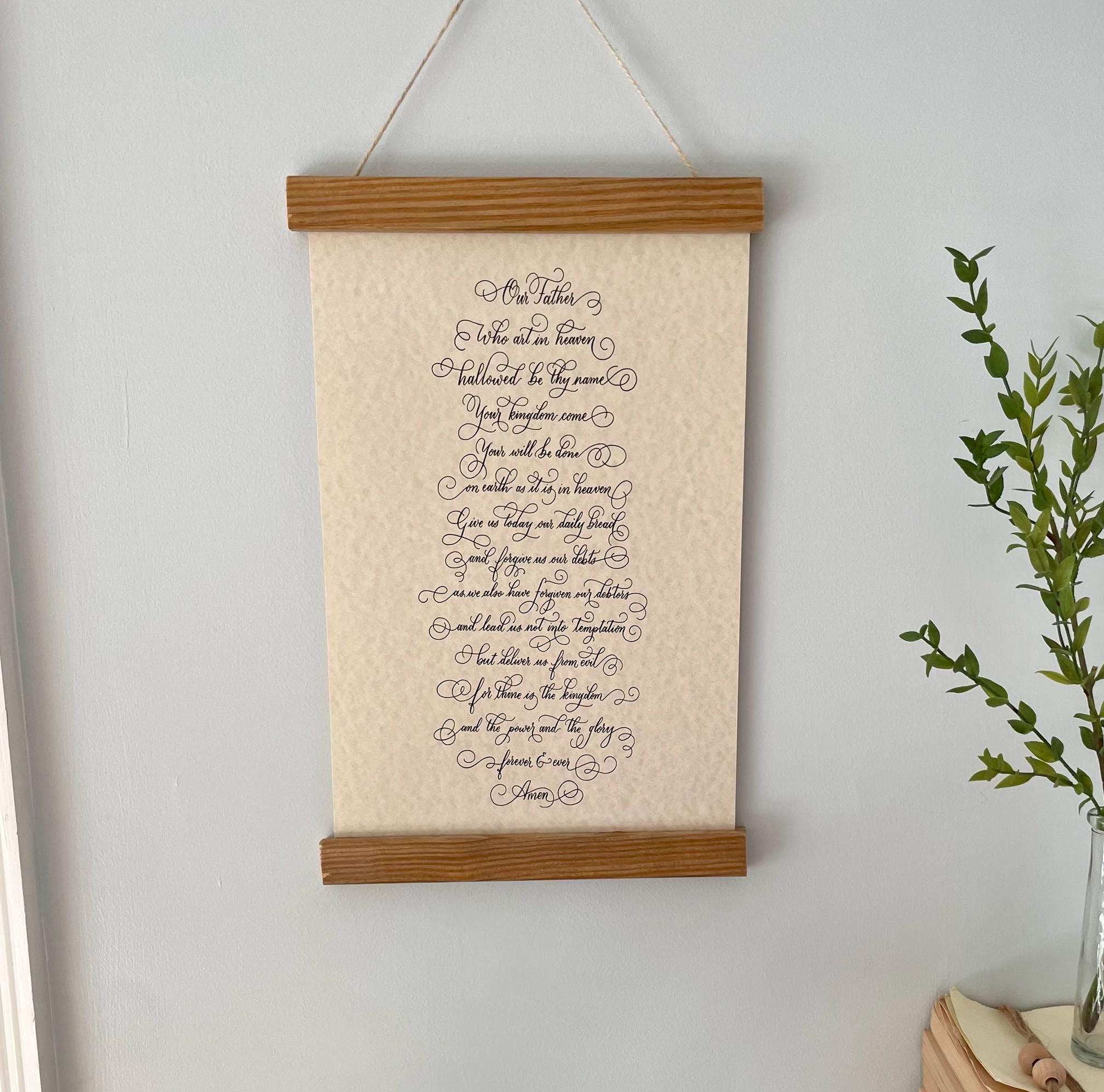 Lords Prayer Hand Lettered in Calligraphy - Etsy