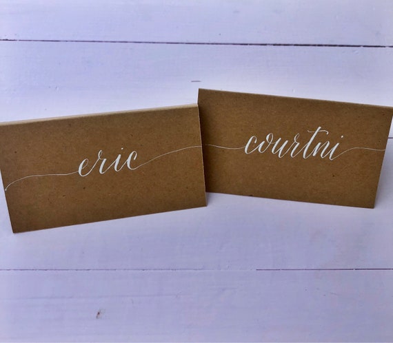 Place cards Escort Cards Gift Tags with Custom Calligraphy ...