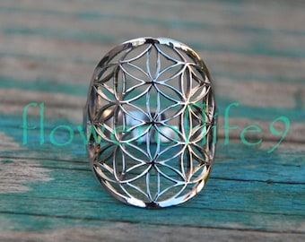 Flower of life II ring - Stainless Steel