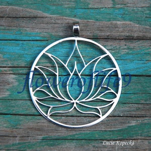 Lotus flower pendant - Stainless Steel