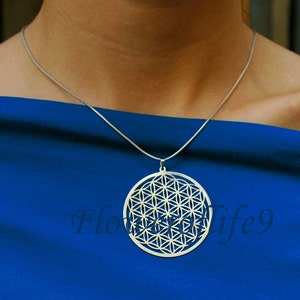 Flower of life pendant 1 3/4 Stainless Steel image 2