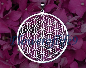 Flower of life pendant (1 3/4) Stainless Steel
