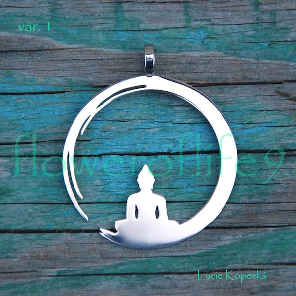 Pendentif Bouddha (1 3/8 po.) - Acier inoxydable