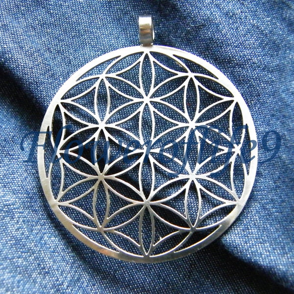 Flower of life pendant (seven circles) - Stainless Steel