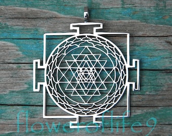 Sri Yantra pendant II - Stainless Steel
