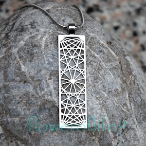 Dodecahedron pendant (rectangle) - Stainless Steel