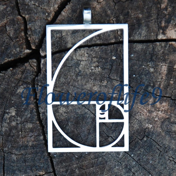 Fibonacci Golden ratio pendant - Stainless Steel