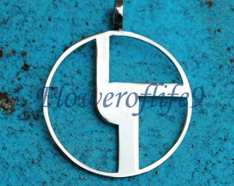 Disco biscuits pendant  - Stainless Steel