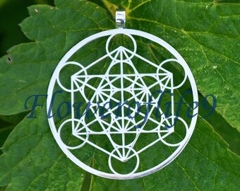 Metatron&#39;s Cube pendant - Stainless Steel