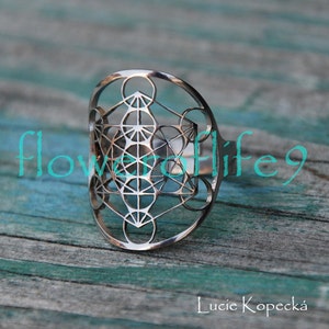 Metatron's Cube ring - Stainless Steel