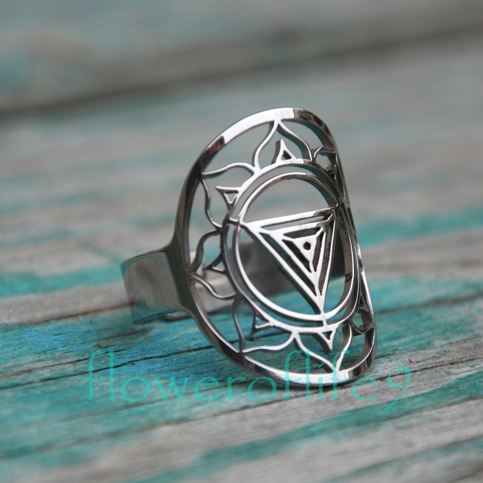 Kaynar Rings Kali Yantra Ring - Stainless Steel - Etsy