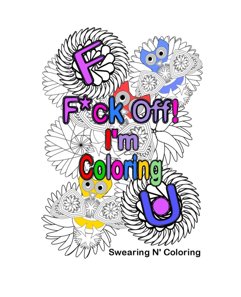 Download Fck Off I M Coloring Instant Digital Download A Swear Etsy